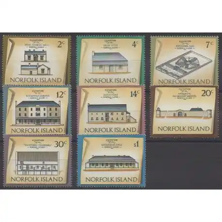 Norfolk - 1974 - No 142/149 - Architecture Nouveauté