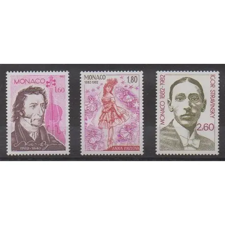 Pas Cher Monaco - 1982 - No 1344/1346 - Musique