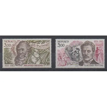 Monaco - 1983 - No 1389/1390 - Musique Prix Choc