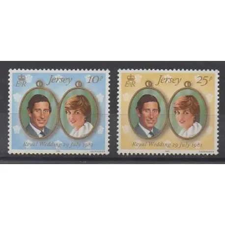 Jersey - 1981 - No 256/257 - Royauté - Principauté Offre Spéciale