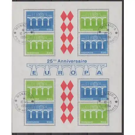 Pas Cher Monaco - Blocs et feuillets - 1984 - No BF28 - Europa - Oblitéré