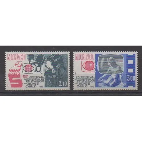 Monaco - 1984 - No 1446/1447 - Télécommunications Usine Directe