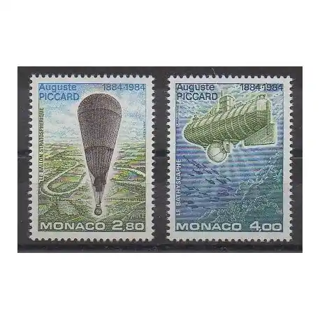 Monaco - 1984 - No 1427/1428 - Ballons - Dirigeables - Navigation Prix Bas