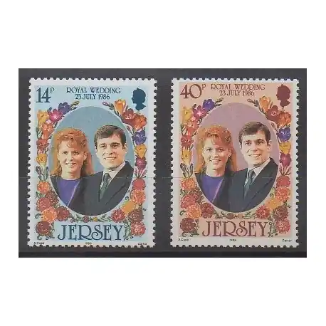 Jersey - 1986 - No 380/381 - Royauté - Principauté Meilleur Prix