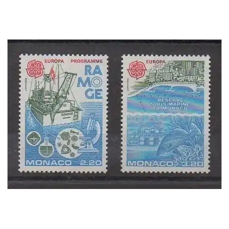Monaco - 1986 - No 1520/1521 - Environnement - Europa Expédition Rapide