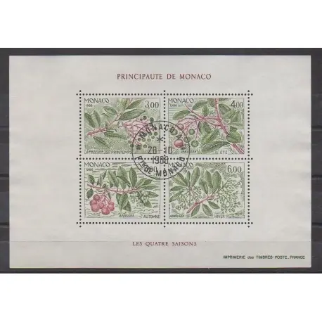 Monaco - 1986 - No BF36 - Flore - Oblitérés Prix Réduit