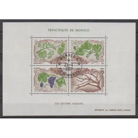 Prix Choc Monaco - 1987 - No BF38 - Flore - Oblitéré