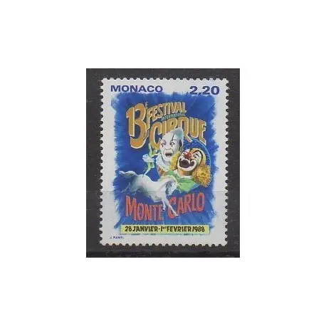 Nouvel Arrivage Monaco - 1987 - No 1596 - Cirque