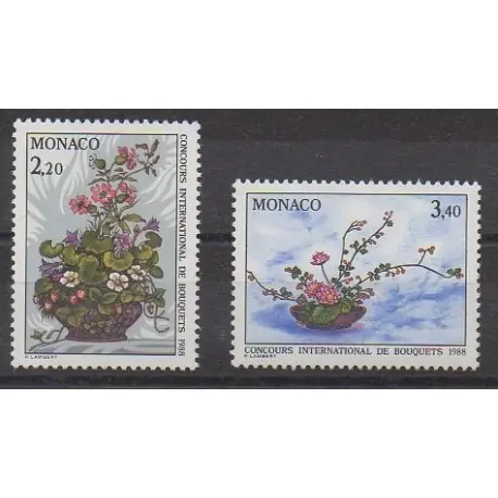 Monaco - 1987 - No 1597/1598 - Fleurs Acheter En Ligne