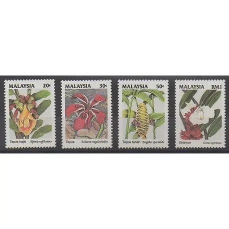 Malaisie - 1993 - No 506/509 - Fleurs Authentique