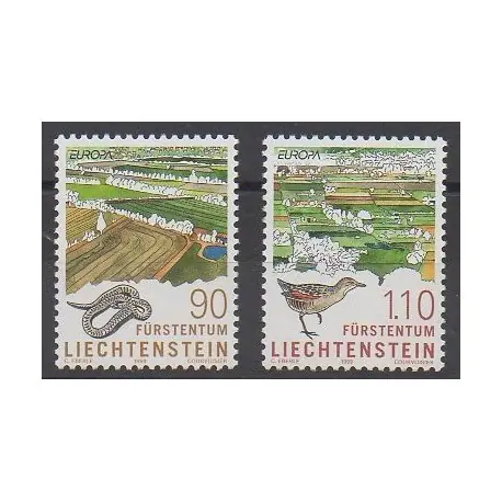 Meilleure Vente Liechtenstein - 1999 - No 1131/1132 - Flore - Europa