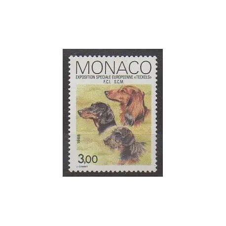 Monaco - 1988 - No 1624 - Chiens Livraison Mondiale