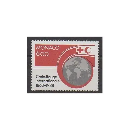 Top Vente Monaco - 1988 - No 1637 - Santé ou Croix-Rouge