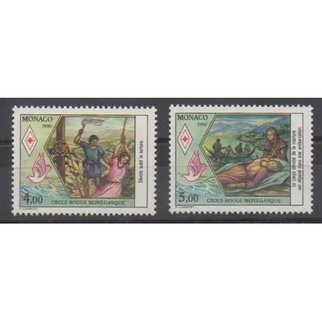 Monaco - 1990 - No 1720/1721 - Santé ou Croix-Rouge Bon Marché