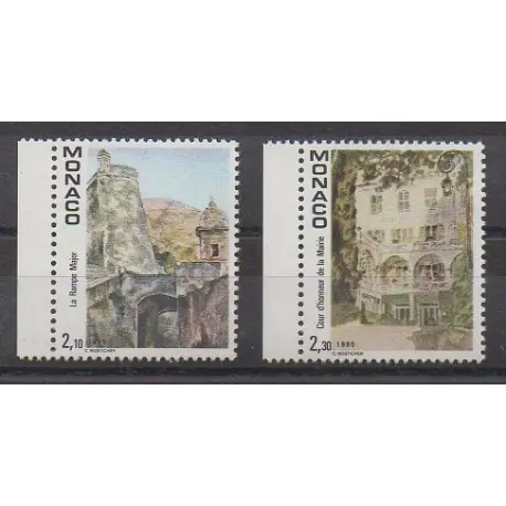 Monaco - 1990 - No 1708/1709 - Sites Seulement Aujourd’hui