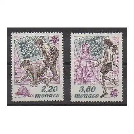 Monaco - 1989 - No 1686/1687 - Enfance - Europa Vente Flash