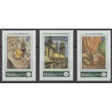 Meilleur Prix Maldives - 1993 - No 1681/1683 - Peinture - Philatélie