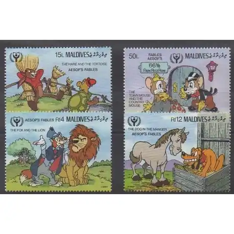 Prix Réduit Maldives - 1990 - No 1293/1296 - Walt Disney
