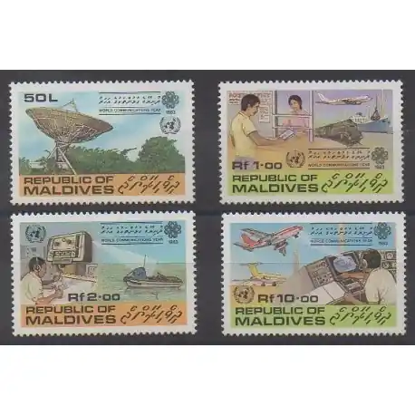 Maldives - 1983 - No 929/932 - Télécommunications Offre Limitée