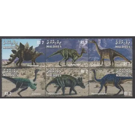 Maldives - 1999 - No 2799/2804 - Animaux préhistoriques Premium