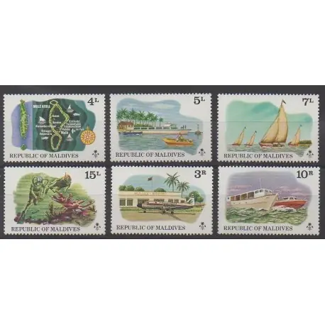 Maldives - 1975 - No 573/578 - Tourisme Nouvel Arrivage