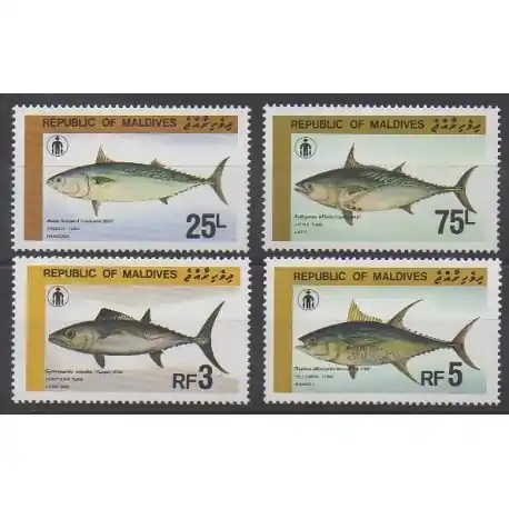 Maldives - 1985 - No 1033/1036 - Animaux marins Bon Marché