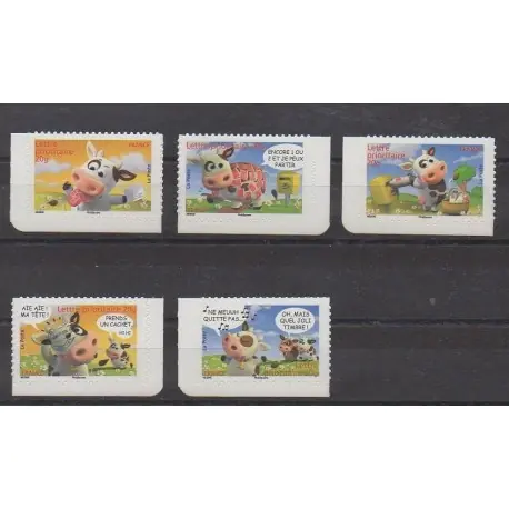 Haute Qualité France - Autoadhésifs - 2007 - No 134/138 - Dessins Animés - BD