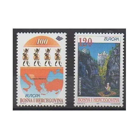 Bosnie-Herzégovine - 1997 - No 219/220 - Littérature - Europa Original