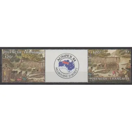 Pas Cher Polynésie - Poste aérienne - 1984 - No PA184/PA185