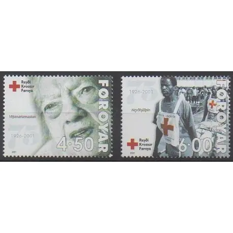Artisanat Féroé (Iles) - 2001 - No 383/384 - Santé ou Croix-Rouge