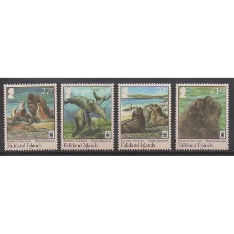 Haute Qualité Falkland - 2011 - No 1081/1084 - Mammifères - Animaux marins