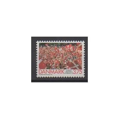 Marque Danemark - 1992 - No 1038 - Football