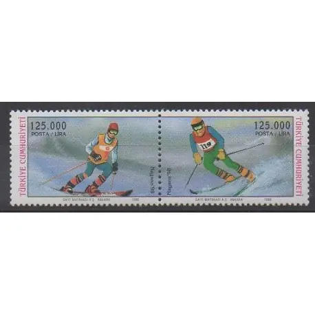 Turquie - 1998 - No 2872/2873 - Jeux olympiques d'hiver Bon Plan