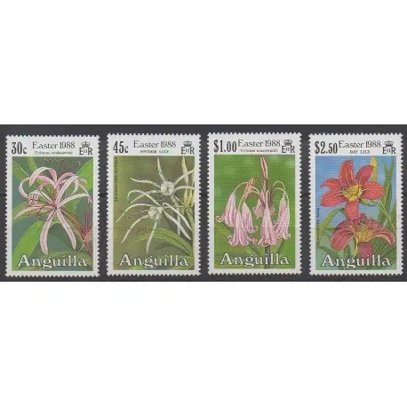 Anguilla - 1988 - No 710/713 - Fleurs Premium