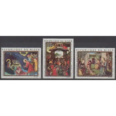 Offre Spéciale Niger - 1971 - No PA170/PA172 - Peinture - Noël