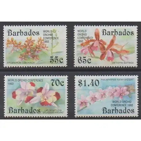 Promotion Barbade - 1993 - No 852/855 - Orchidées