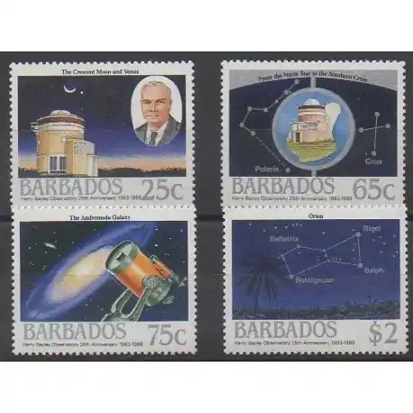 Barbade - 1988 - No 736/739 - Astronomie Meilleure Qualité