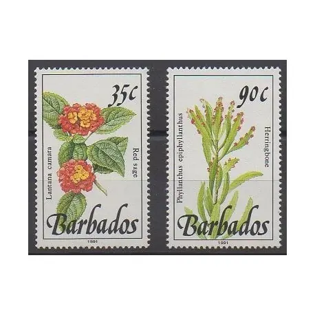 Bon Plan Barbade - 1992 - No 829/830 - Fleurs