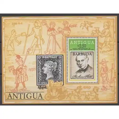 Vente Flash Barbuda - 1979 - No BF40 - Service postal - Timbres sur timbres