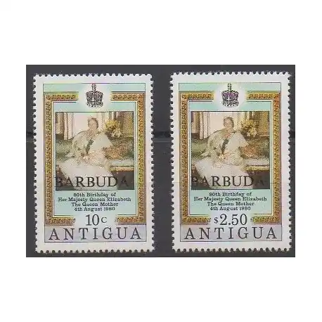 Top Qualité Barbuda - 1980 - No 497/498 - Royauté - Principauté