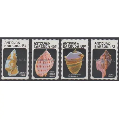 Pas Cher Barbuda - 1986 - No 832/835 - Animaux marins