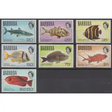 Premium Barbuda - 1968 - No 20A/26 - Animaux marins