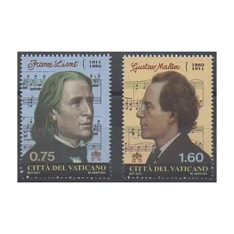 Haute Qualité Vatican - 2011 - No 1579/1580 - Musique