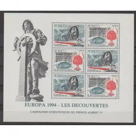Monaco - Blocs et feuillets - 1994 - No BF65 - Sciences et Techniques - Europa Promotion Saisonnière