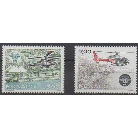Monaco - 1994 - No 1951/1952 - Hélicoptères Commander Vite
