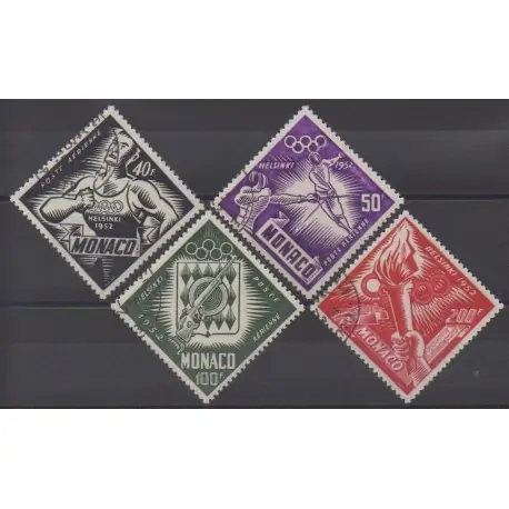 Populaire Monaco - Poste aérienne - 1953 - No PA51/PA54 - Jeux Olympiques d'été - Oblitérés