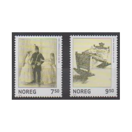 Livraison Gratuite Norvège - 2005 - No 1463/1464 - Peinture