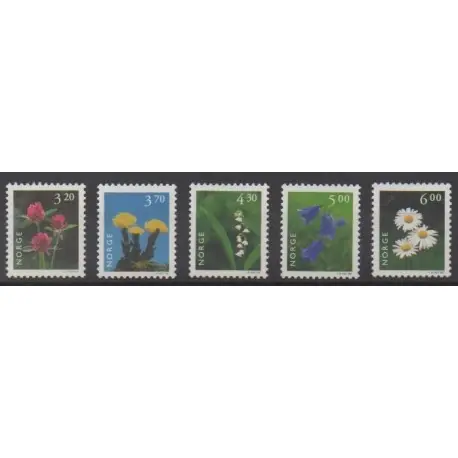 Haute Qualité Norvège - 1997 - No 1187/1191 - Fleurs