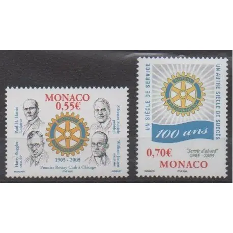 Artisanat Monaco - 2005 - No 2479/2480 - Rotary ou Lions club