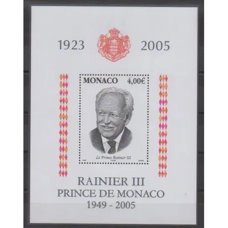 Affaire À Saisir Monaco - Blocs et feuillets - 2005 - No BF91 - Royauté - Principauté